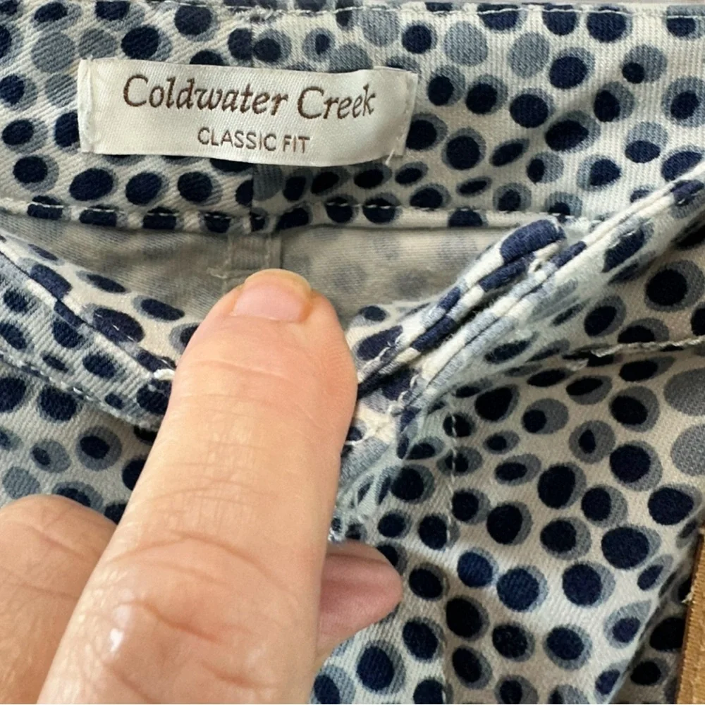 COLDWATER CREEK New‎ White Black Gray Animal Cheetah Print Jeans size 12